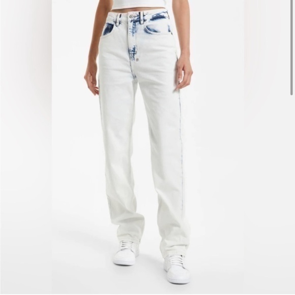 Free People x Ksubi Super High Rise Relaxed Leg Bleached Jeans